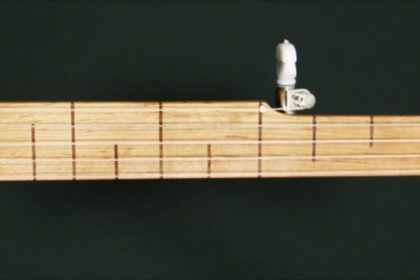 Walnut and Cherry Custom Banjo with Flush Fret Fingerboard